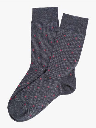 Warme Baumwoll-Socken für Herren mit Polka Dots