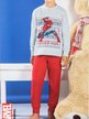 Warmer Weihnachtspyjama aus Baumwolle für Jungen