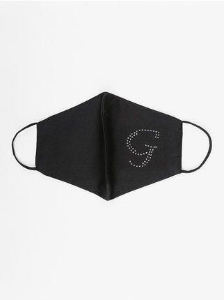 Washable mask with rhinestone letter G