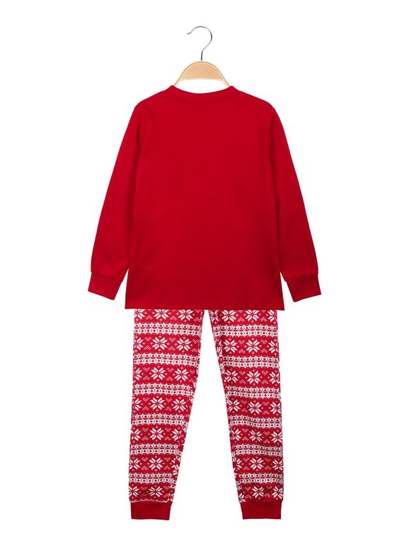 Weihnachtspyjama für Mädchen aus warmer Baumwolle