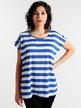 Wide horizontal striped T-shirt