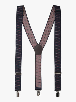Wide men's suspenders with prints