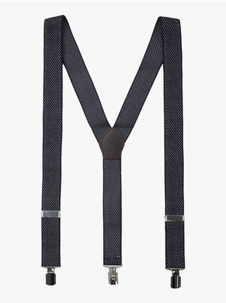 Wide men's suspenders with prints
