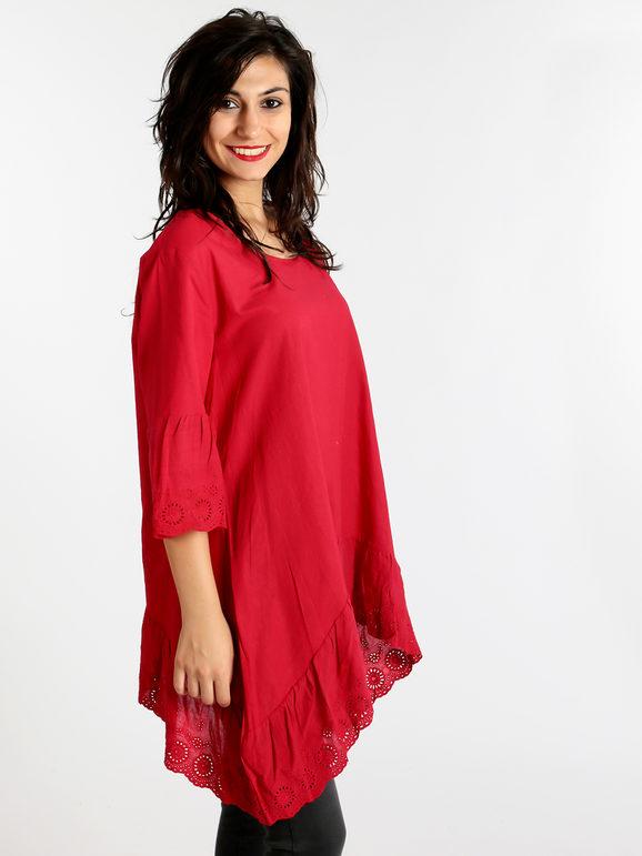 Wide shirt with bell sleeves