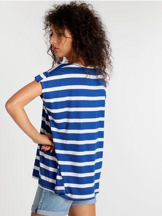 Wide striped T-shirt