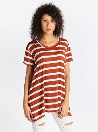 Wide striped women's T-shirt