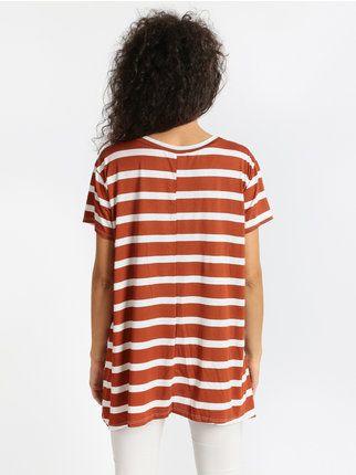 Wide striped women's T-shirt