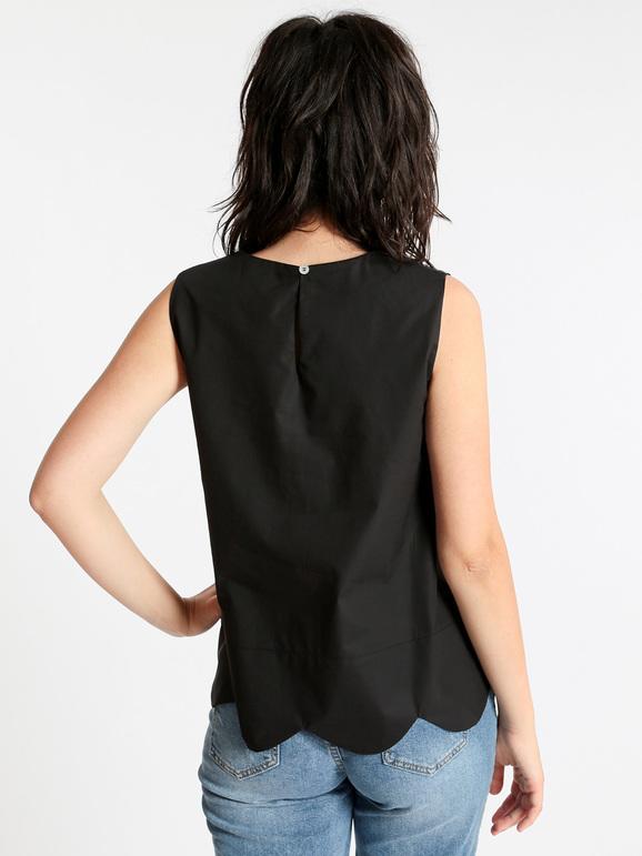 Wide tank top in light cotton
