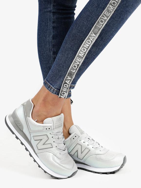 New Balance WL574KSC - Sneakers argento donna: Sneakers Basse