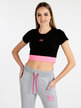 Woman crop T-shirt in stretch cotton