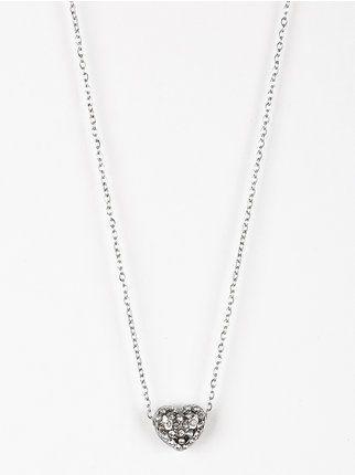 Woman necklace with heart