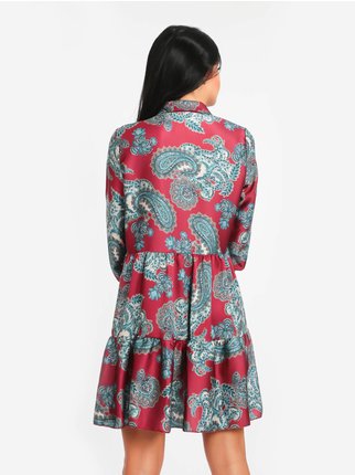Woman shirt dress with prints