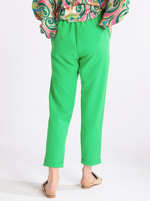 Woman trousers with turn-up