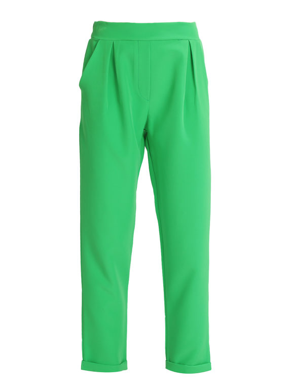 Woman trousers with turn-up