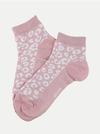 Women's animal print short sock