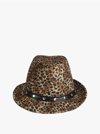 Women's animalier hat with studs