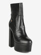Women's ankle boots with heel and plateau