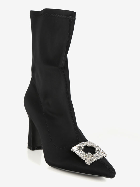 Women's ankle boots with rhinestones