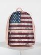 Women's backpack with American banidera print