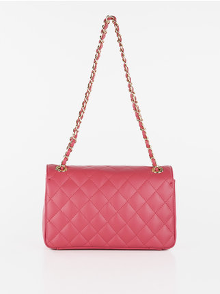 Women's bag in genuine quilted leather