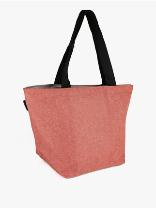 Women's bag in two-tone fabric