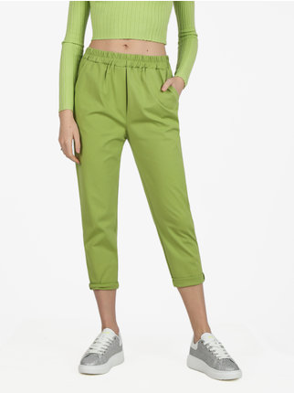 Women's baggy trousers in cotton blend