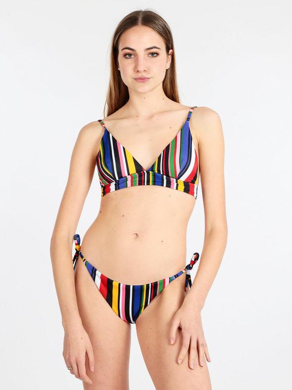Women's beach bikini with colored stripes