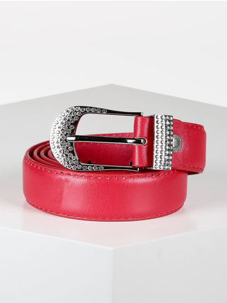 Women's belt with rhinestones
