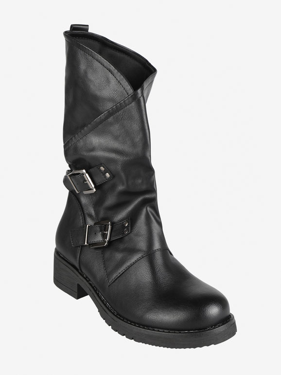 Women Riding Motorcycle Boots Buckle Low Heel Over The Knee High Riding  Boots | eBay