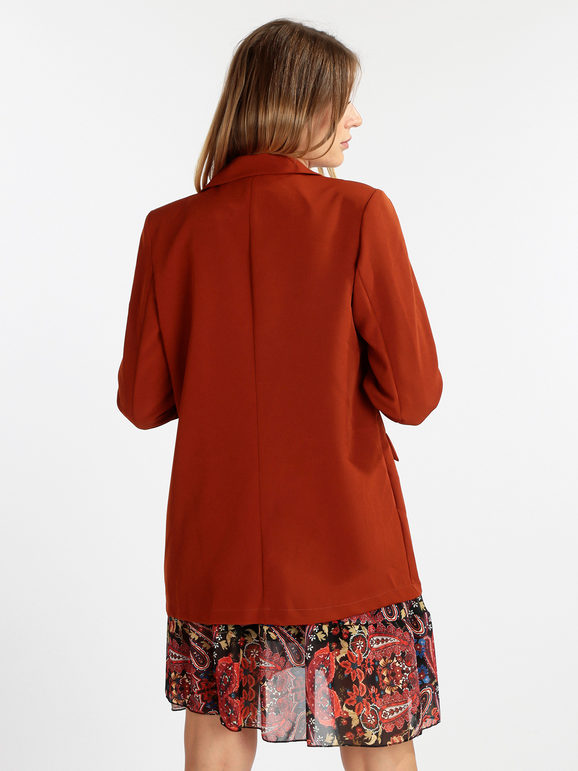Women's blazer with gathered sleeves
