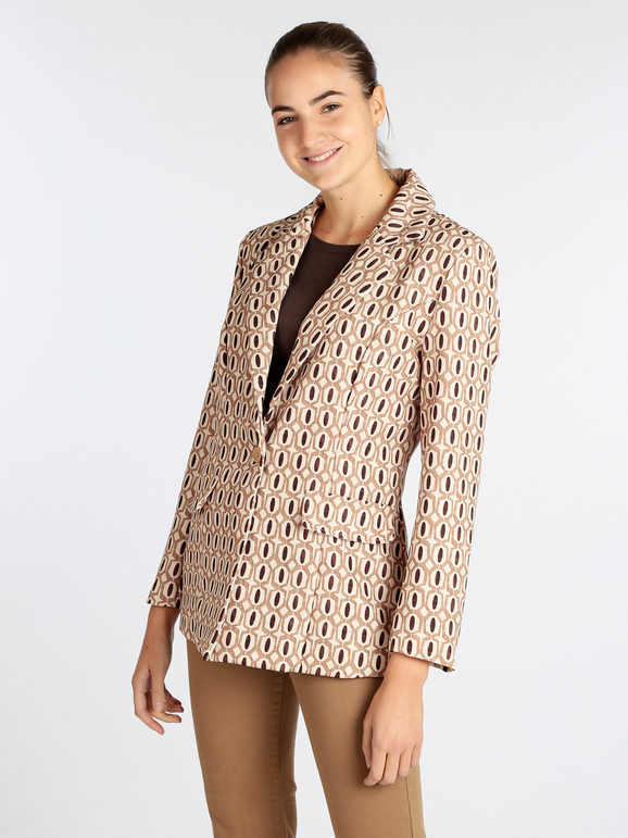 Women's blazer with prints