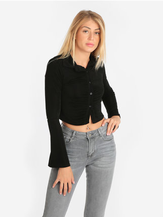 Women's blouse with bell sleeves