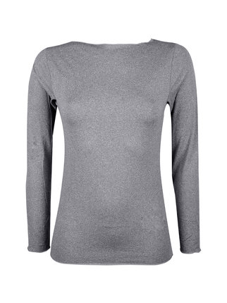 Women's boat neck sweater in microfiber