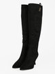 Women's boots in suede fabric