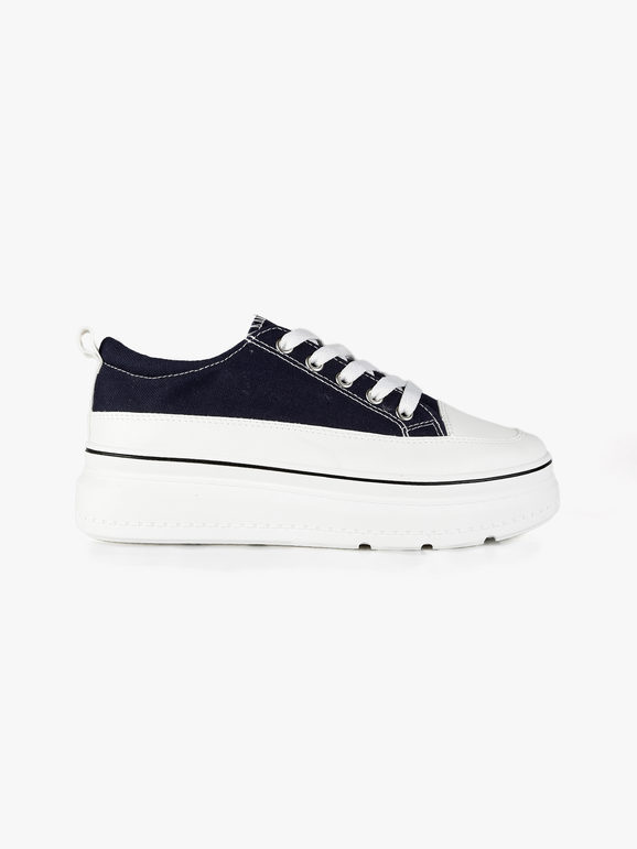 Women's canvas sneakers with platform
