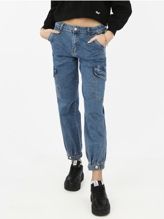 Women's cargo jeans with big pockets