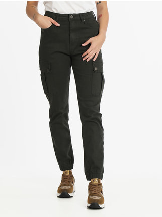 Women's cargo model jeans with cuff
