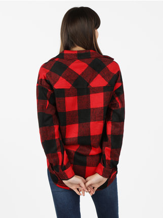 Women's checked flannel shirt