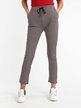 Women's checked trousers with drawstring