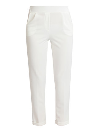 Women's classic trousers with turn-up