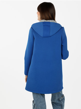Women's cloth coat with hood