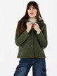 Women's cloth jacket with hood and buttons