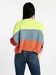 Women's color block cropped pullover