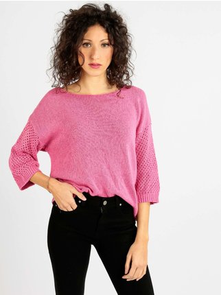 Women's cotton and linen sweater