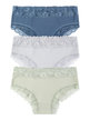 Women's cotton briefs with lace. Pack of 3 pairs