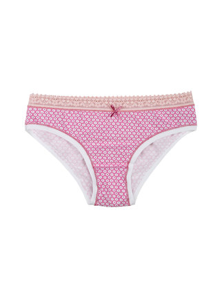 Intimy Women's midi briefs in cotton with flowers: for sale at 2.99€ on