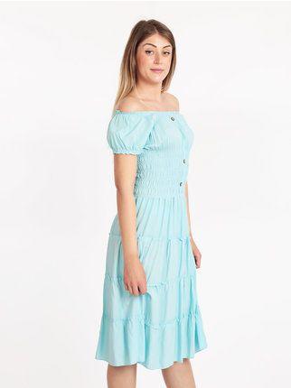 Women's cotton dress with buttons