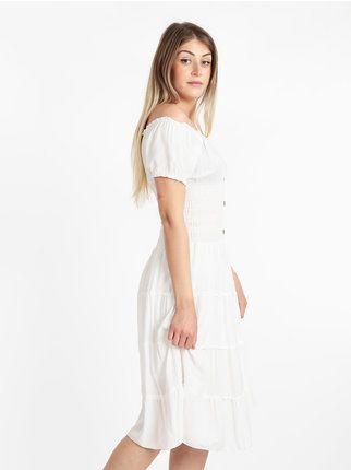 Women's cotton dress with buttons
