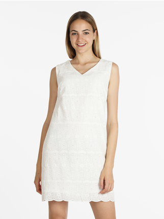 Women's cotton dress with embroidery