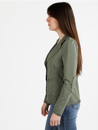 Women's cotton jacket with buttons